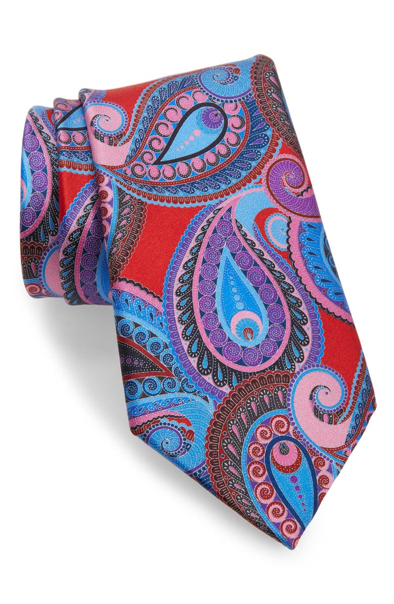 ZEGNA Ermenegildo Zegna Paisley Silk Tie, Main, color, 