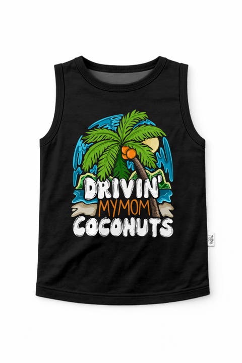 Drivin' My Mom Coconuts Tank (Little Kid, Big Kid)