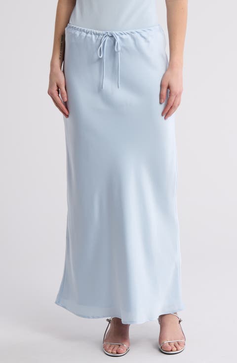 Satin Bias Maxi Skirt