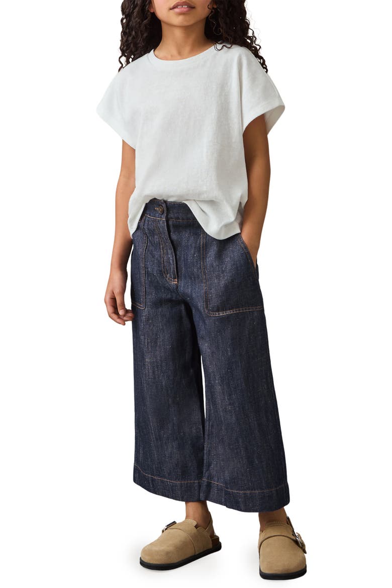 Kids' Ashby Sr. Wide Leg Jeans, Alternate, color, INDIGO