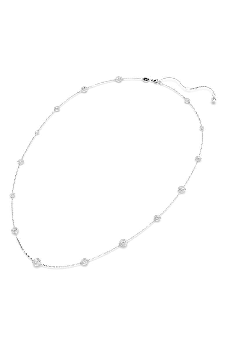Swarovski Una Angelic Strandage Necklace, Alternate, color, White/ Silver
