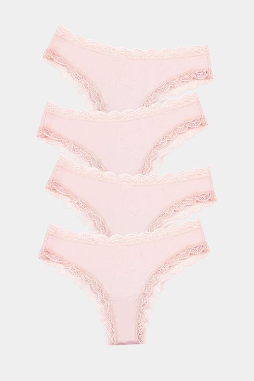 Stripe & Stare Brazilian Four Pack In Pink A Boo