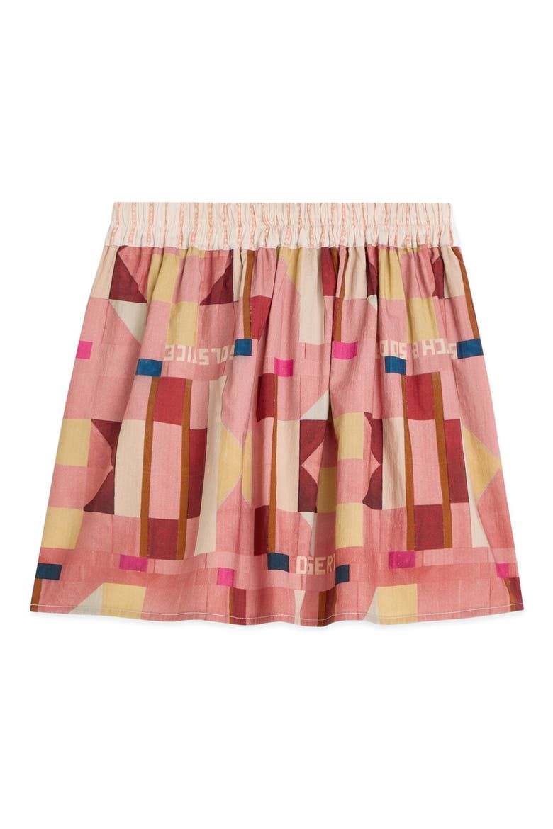 Kids' Print Cotton Seersucker Skirt, Alternate, color, PATCHWORK CANYON CLAY