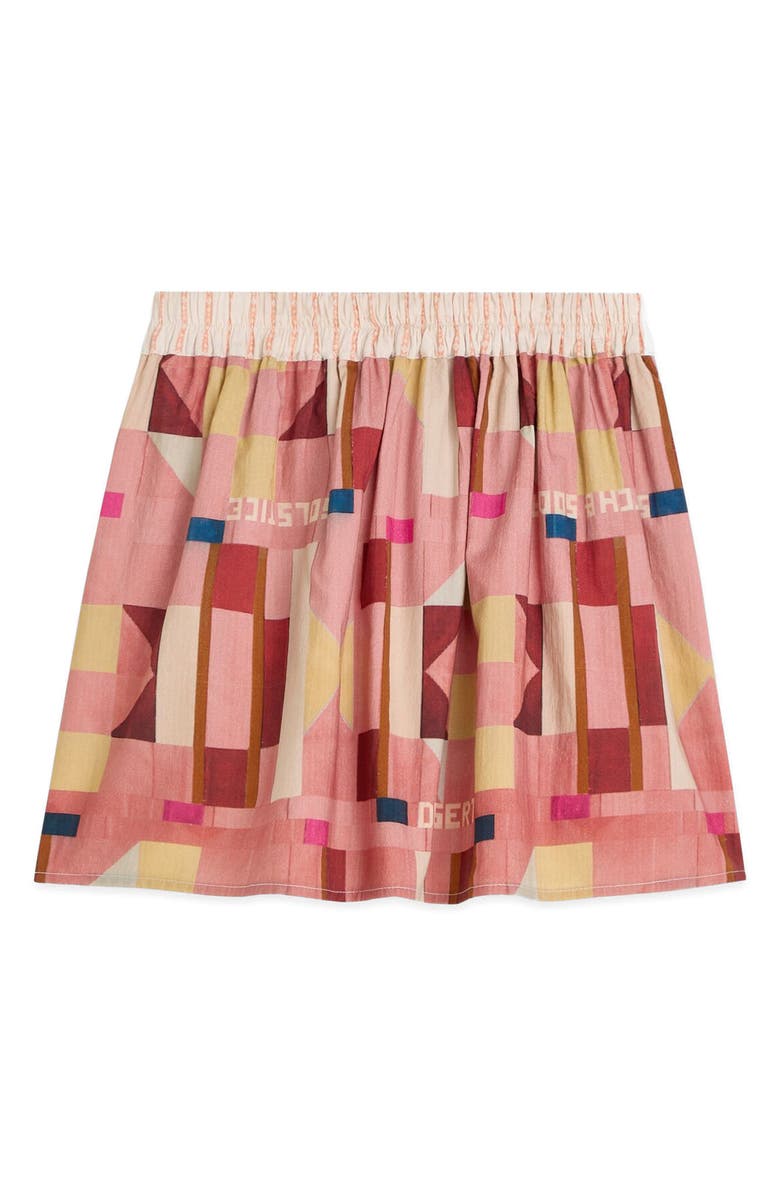 Scotch & Soda Kids' Print Cotton Seersucker Skirt, Alternate, color, Patchwork Canyon Clay