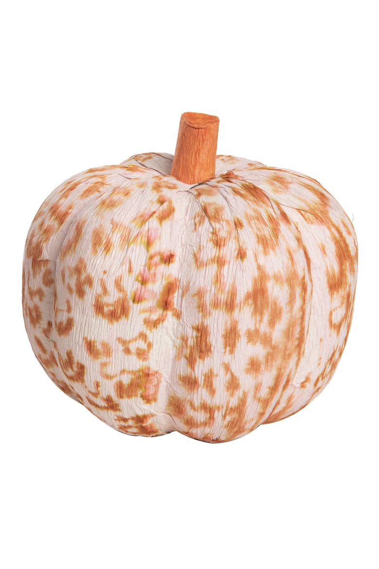 Foam Orange Harvest Tie Dyed Pumpkin Decoration, Main, color, Multicolored