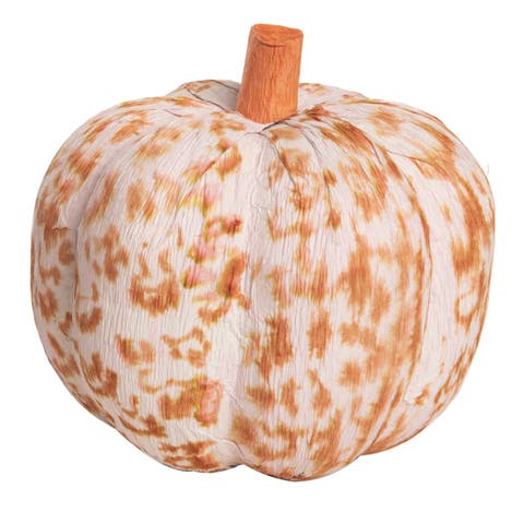 Foam Orange Harvest Tie Dyed Pumpkin Decoration