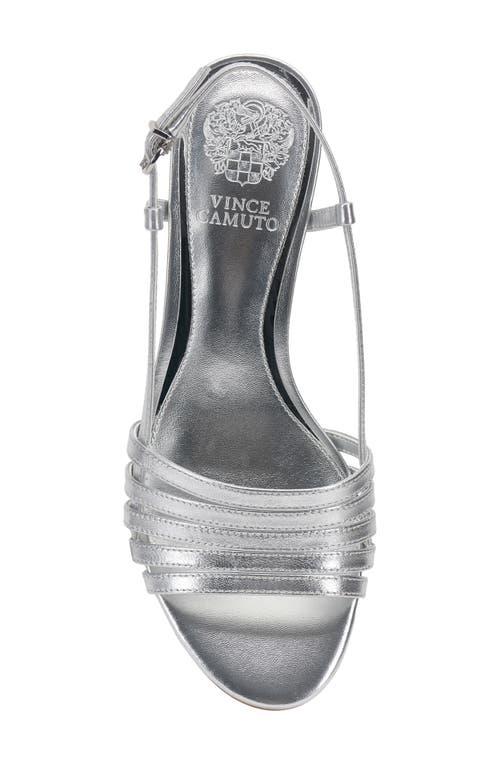 Vince Camuto Layton Slingback Sandal In Lux Silver
