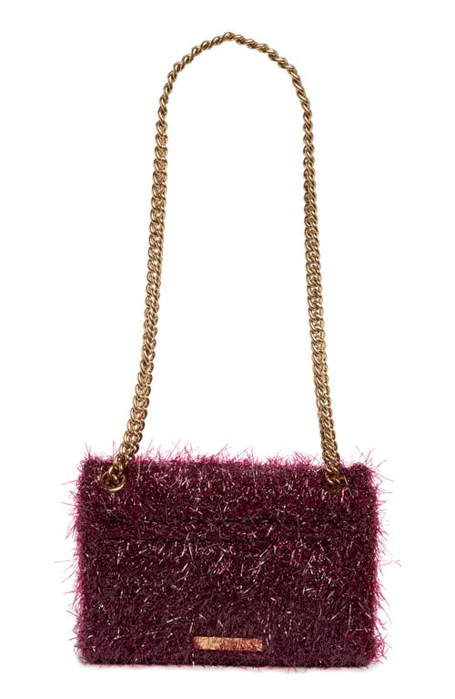 Shop Kurt Geiger London Mini Kensington Tinsel Crossbody Bag In Medium Red