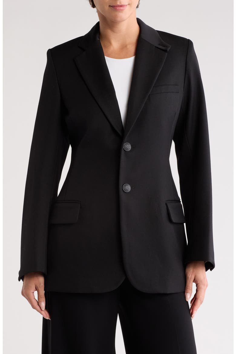 Laurence Italian Wool Blazer, Main, color, BLACK