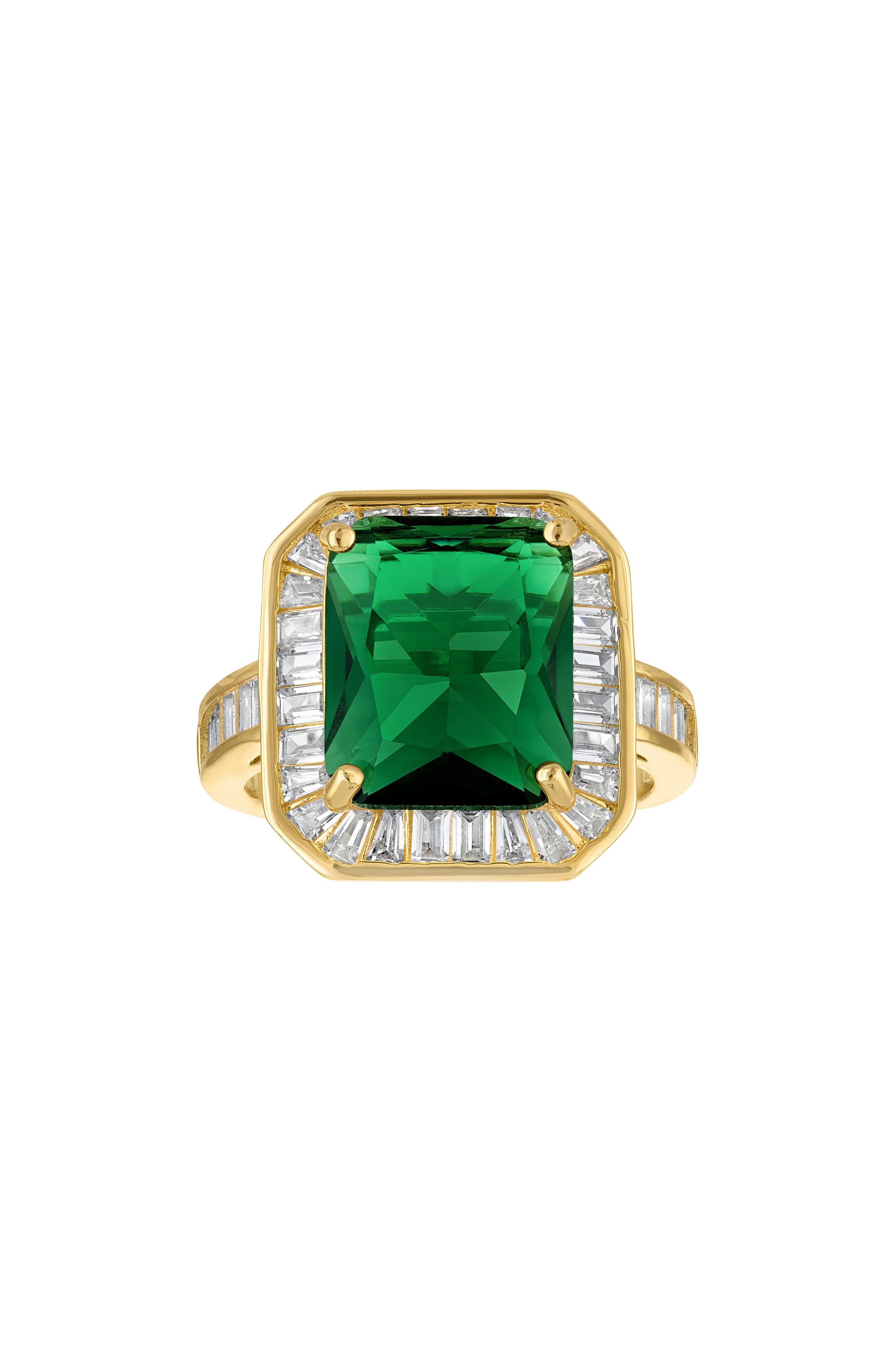 FZN Green Cubic Zirconia Cocktail Ring