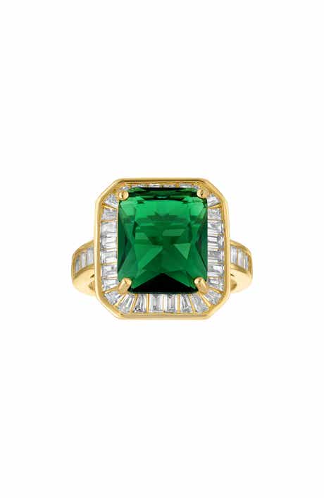FZN Green Cubic Zirconia Cocktail Ring