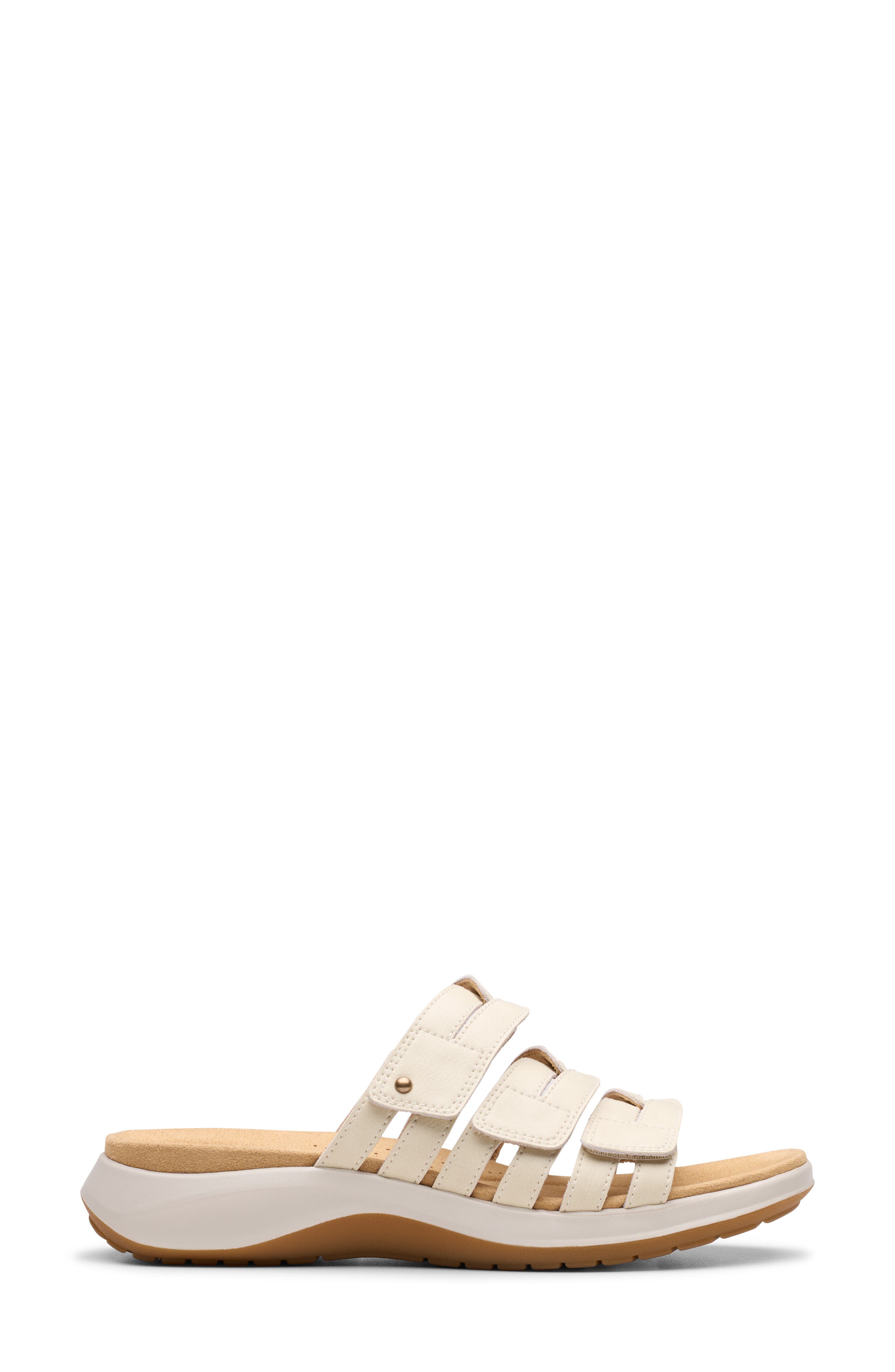 Clarks<sup>®</sup> Maelynn Abby Sandal - Wide Width Available, Alternate, color, Cream Leather