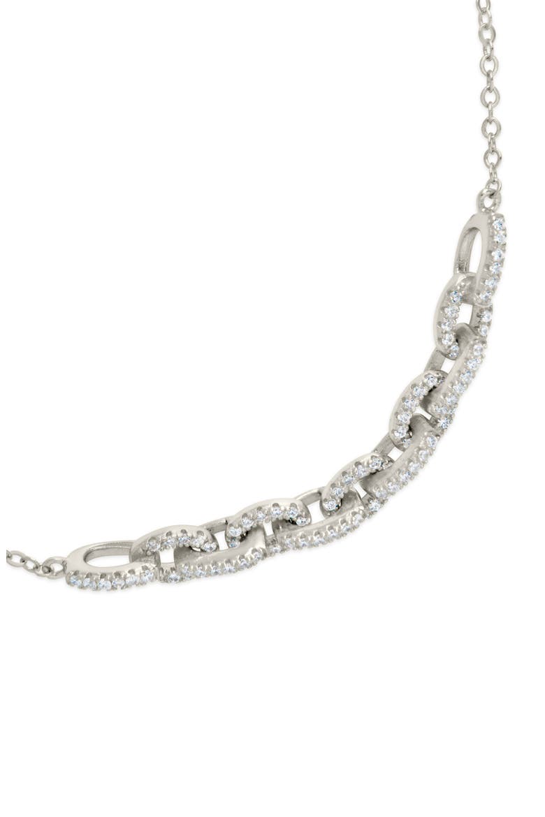 Harper Pavé Cubic Zirconia Link Bracelet, Alternate, color, SILVER