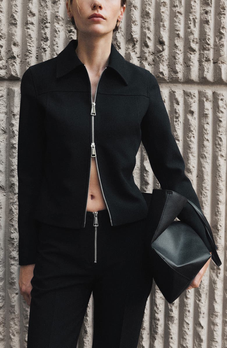 MANGO Two-Way Zip Jacket, Alternate, color,