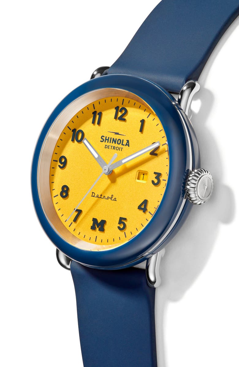Shinola Detrola The Wolverine Silicone Strap Watch, 43mm, Alternate, color, 