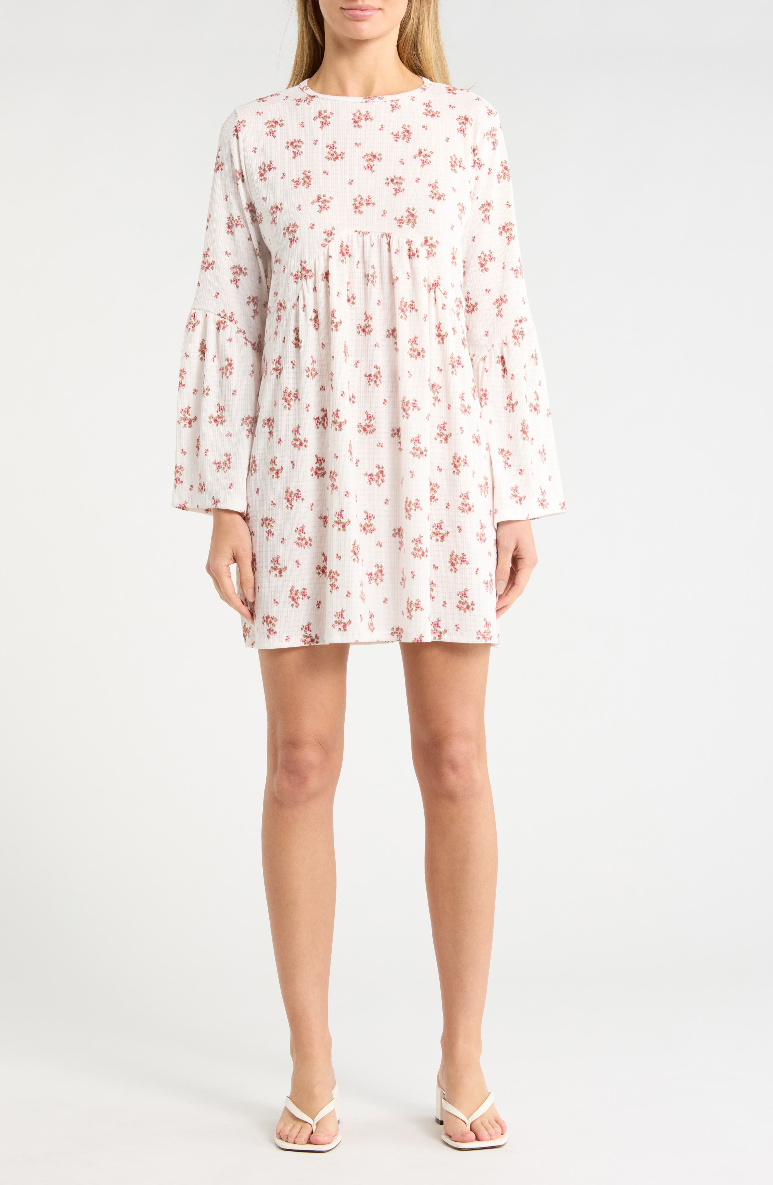 GO COUTURE Bell Sleeve Swing Dress
