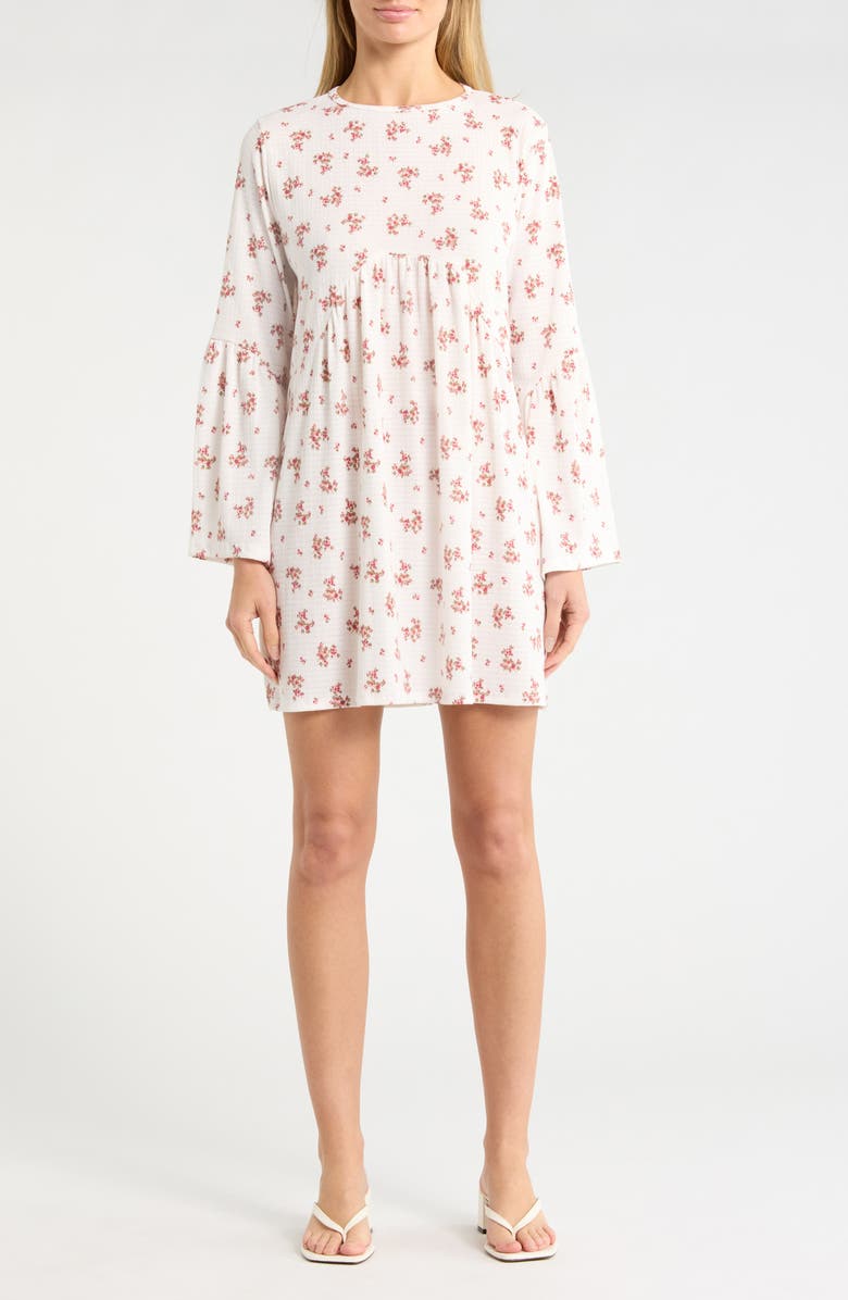 GO COUTURE Bell Sleeve Swing Dress, Main, color, Primrose Pink