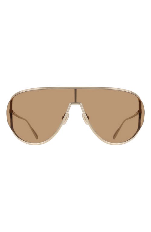 FERRAGAMO 63mm Oversize Aviator Sunglasses in Gold at Nordstrom
