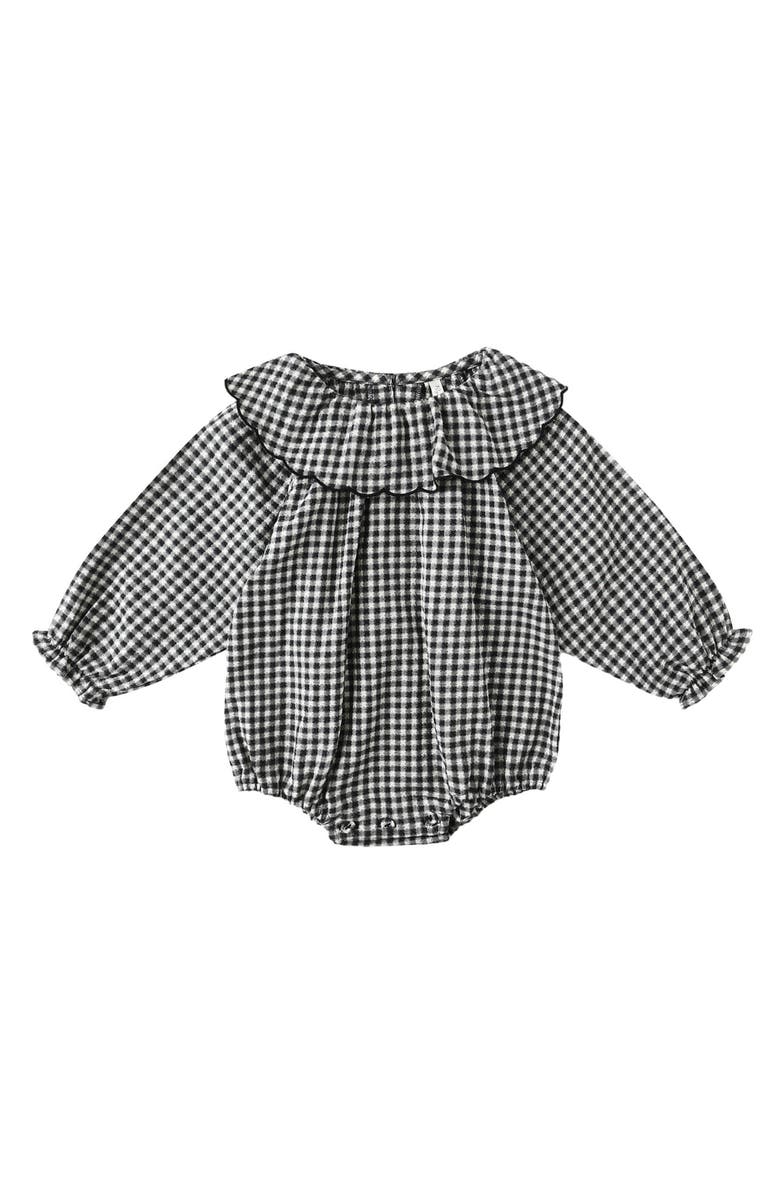 Rylee + Cru Colette Gingham Cotton Bubble Romper, Main, color, 