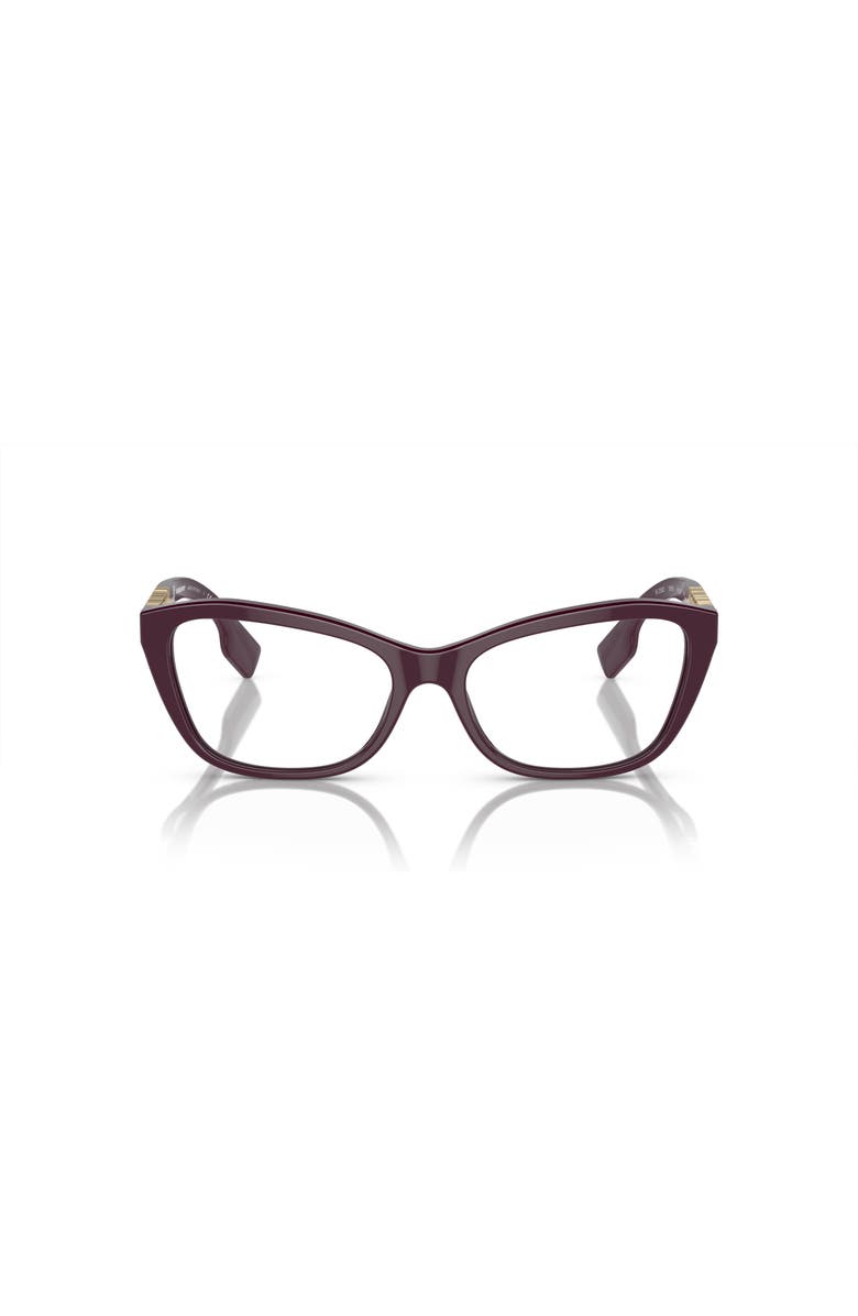 Burberry 54mm Cat Eye optical glasses, Alternate, color, Red