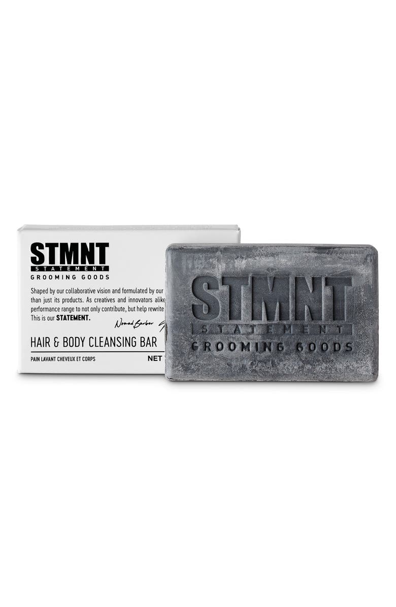 STMNT Grooming Goods Hair & Body Cleansing Bar with Activated Charcoal, Alternate, color, 