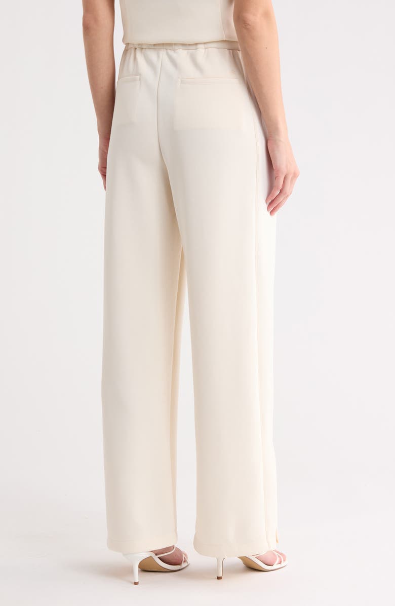 Scotch & Soda Pleated Wide Leg Pants, Alternate, color, Whitecap Grey
