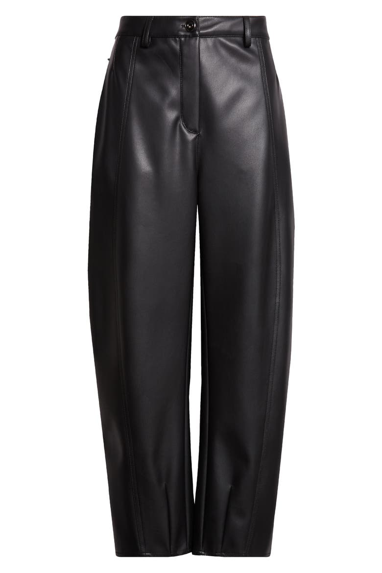 Anselmo Faux Leather Pants, Alternate, color, BLACK