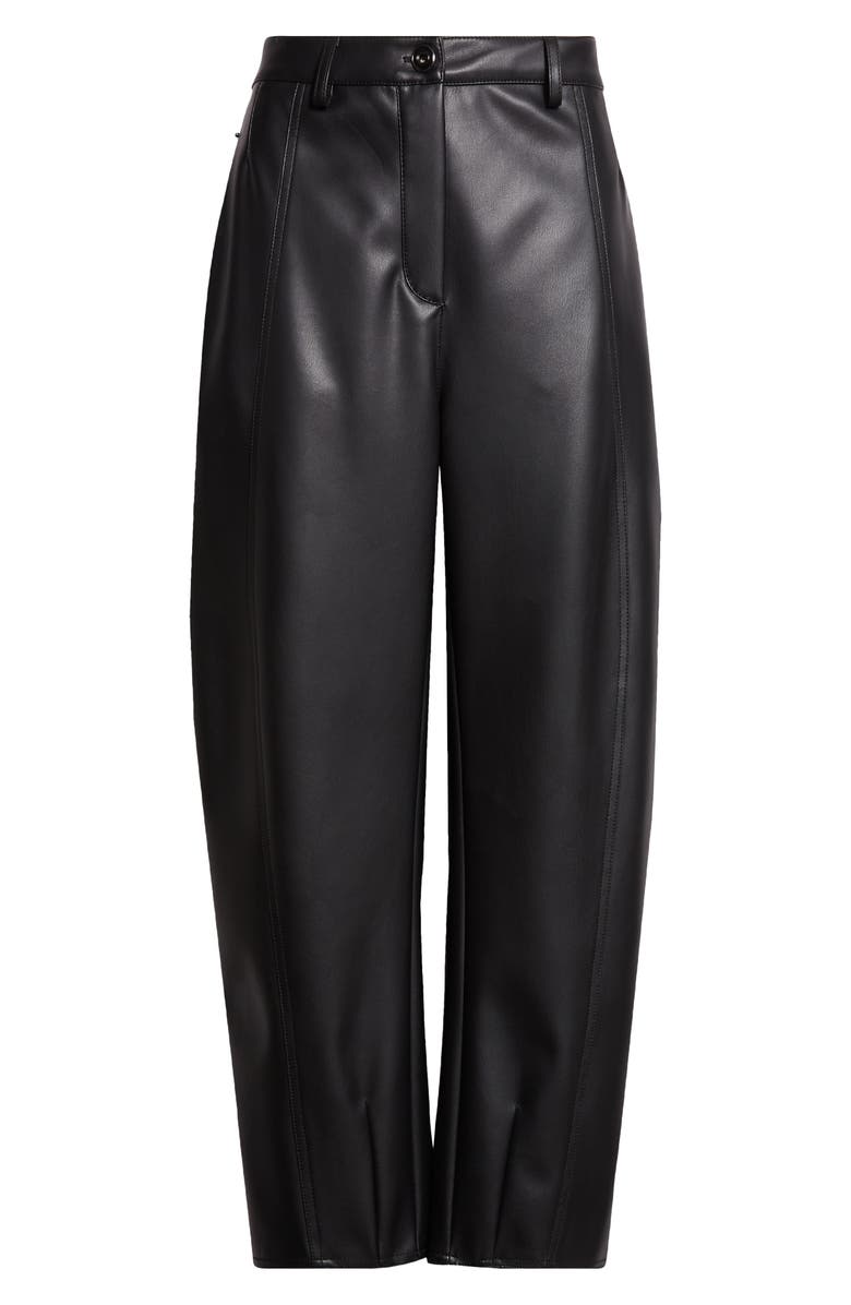 MM by Max Mara Anselmo Faux Leather Pants, Alternate, color, Black