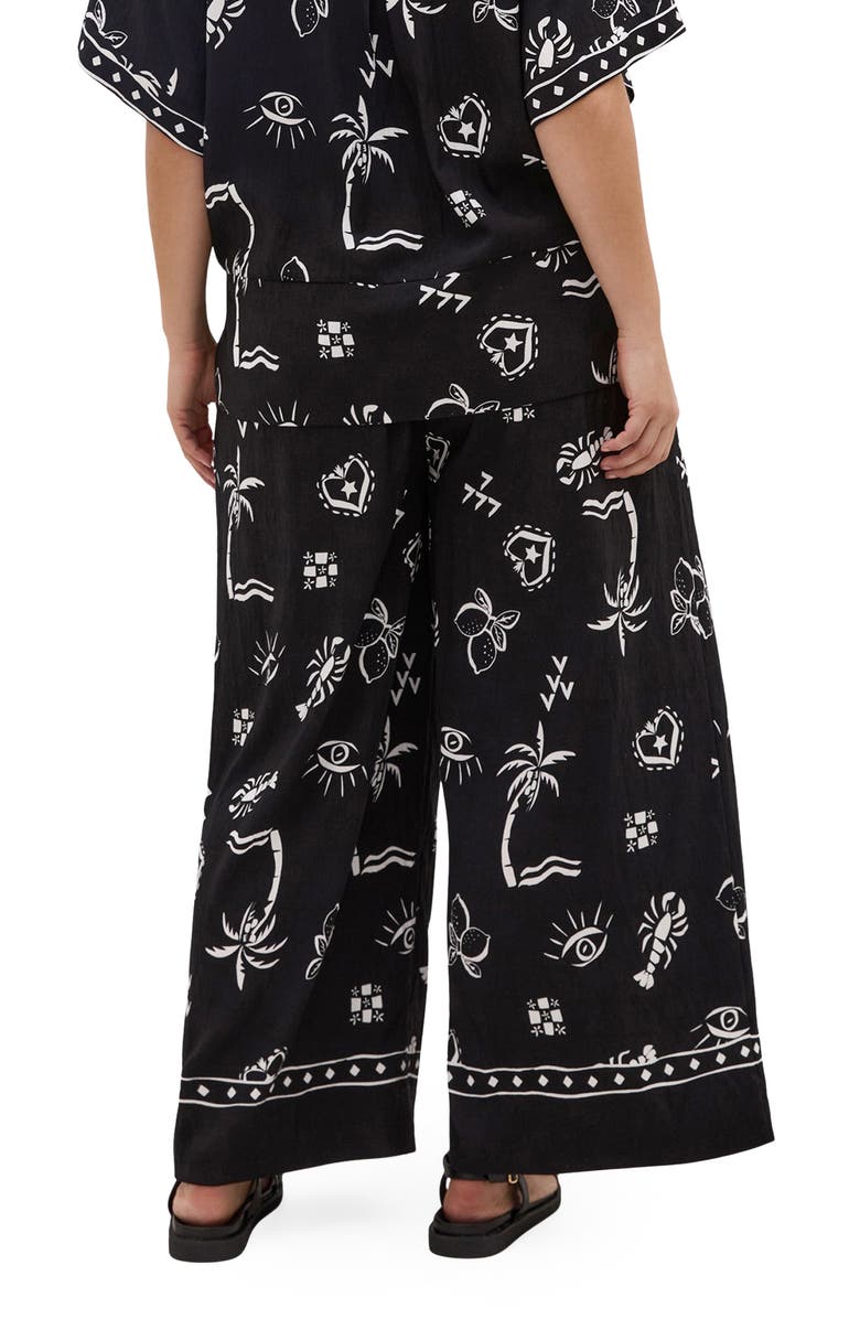 City Chic Resort Paperbag Waist Wide Leg Pants, Alternate, color,