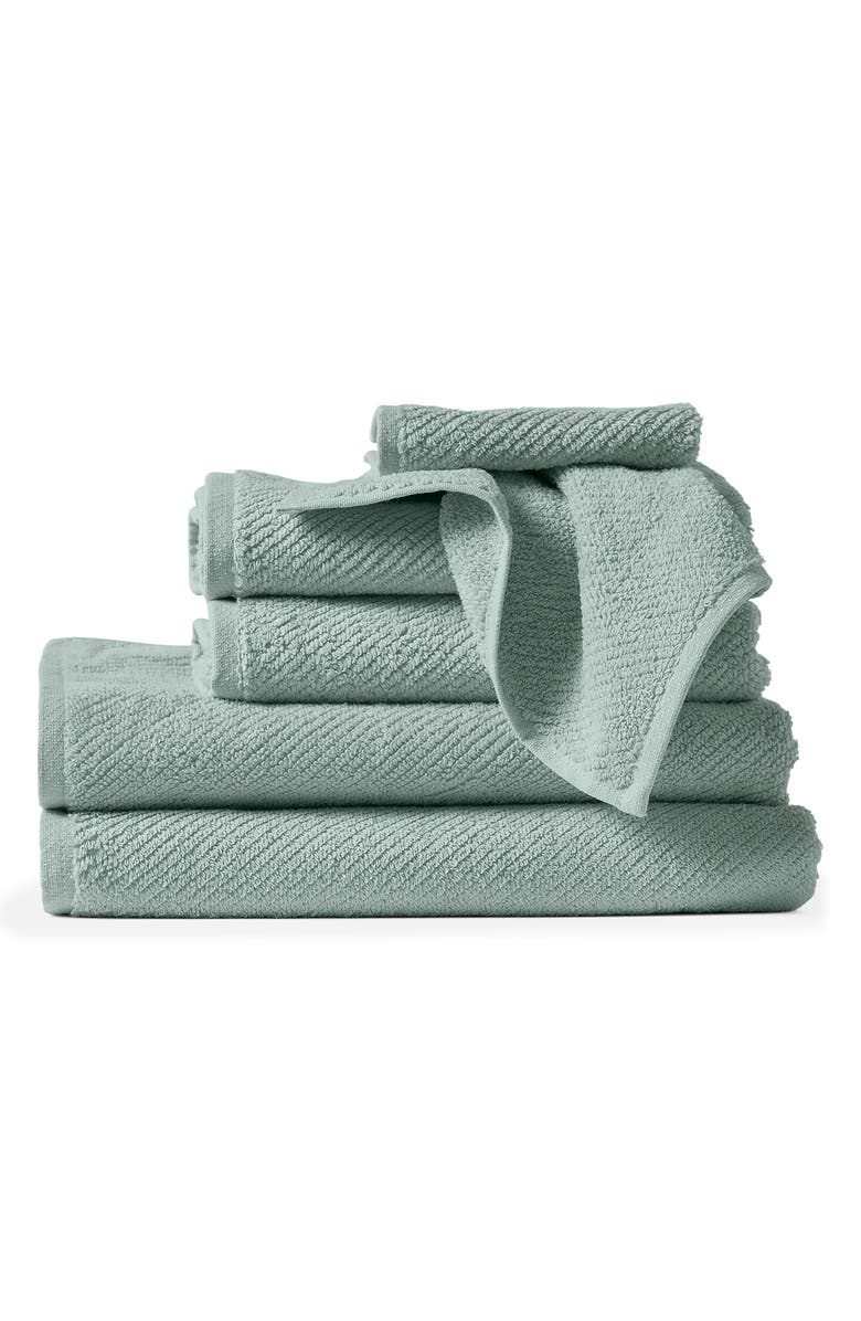 Coyuchi Air Weight<sup>®</sup> 6-Piece Organic Cotton Towel Set, Main, color, Sea Mist