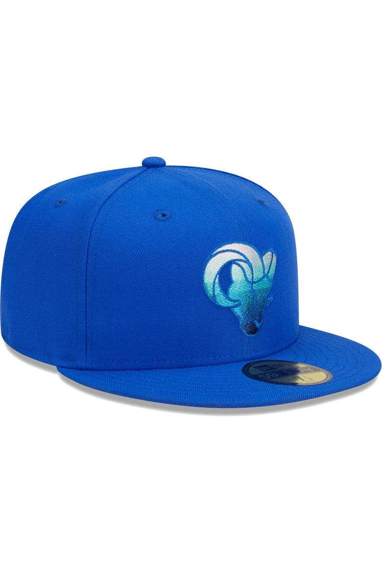 Men's New Era Royal Los Angeles Rams Gradient 59FIFTY Fitted Hat, Alternate, color, Royal