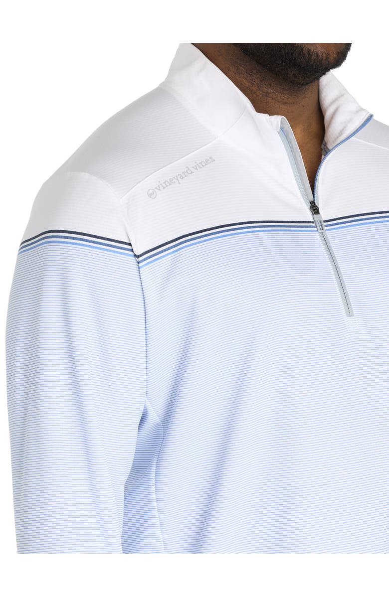 vineyard vines Big & Tall Sankaty Stripe 1/4-Zip Pullover, Alternate, color, Club Blue