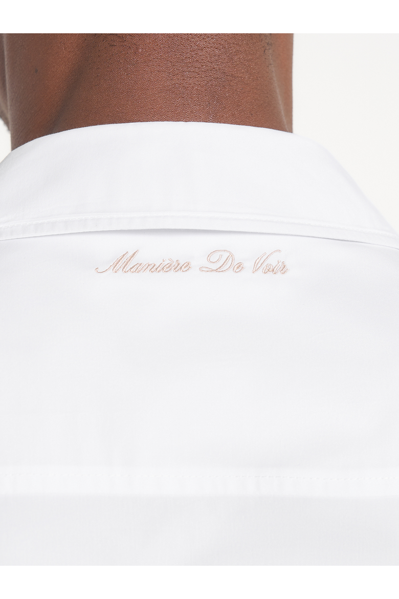 Valen Embroidered Closure Long Sleeve Shirt, Alternate, color, White