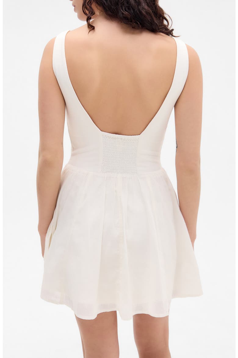 Daphne Fit & Flare Minidress, Alternate, color, WHITE