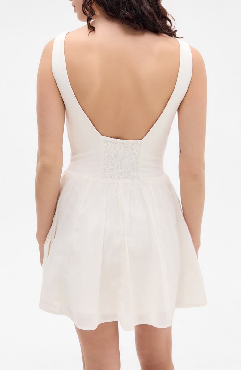 BDG Urban Outfitters Daphne Fit & Flare Minidress, Alternate, color, White