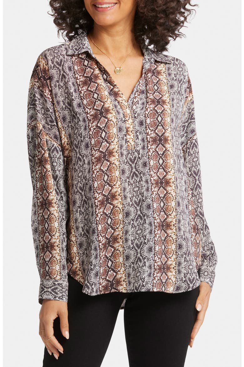Becky Long Sleeve Georgette Top, Main, color, OTTAVIA