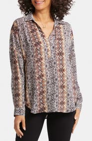 NYDJ Becky Long Sleeve Georgette Top