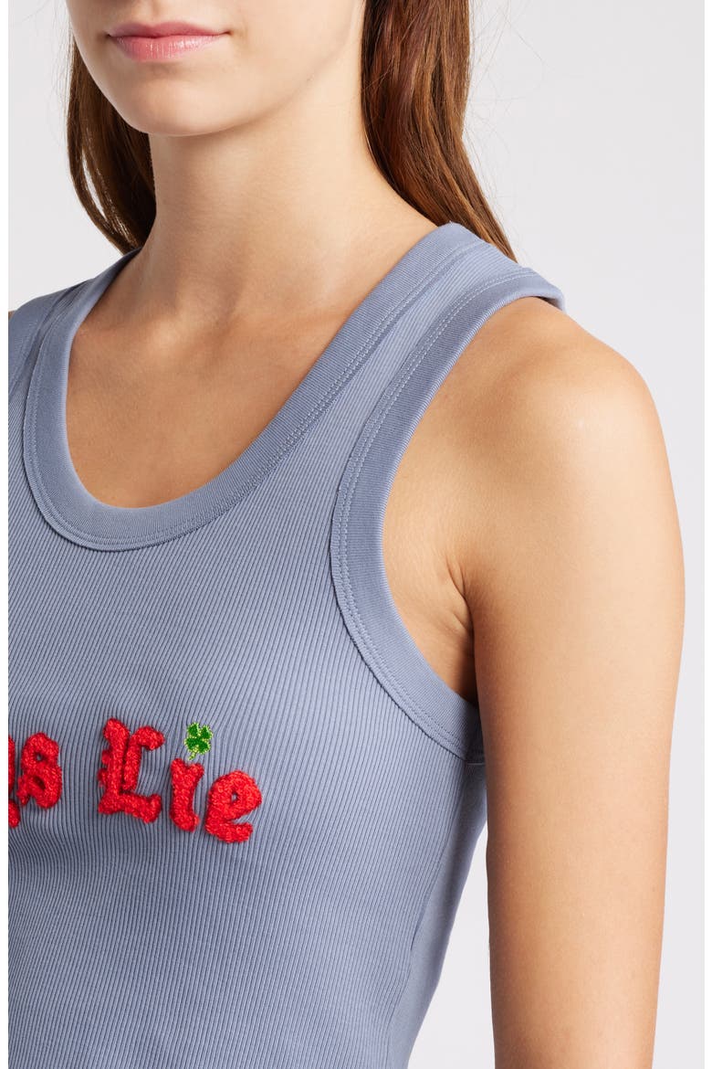 Better Luck Next Time Rib Crop Tank, Alternate, color, GREY