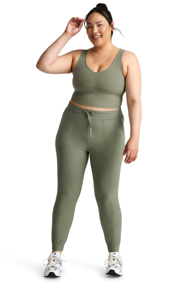 Beyond Yoga Commuter Space Dye Midi Joggers, Alternate, color, Grey Sage Heather