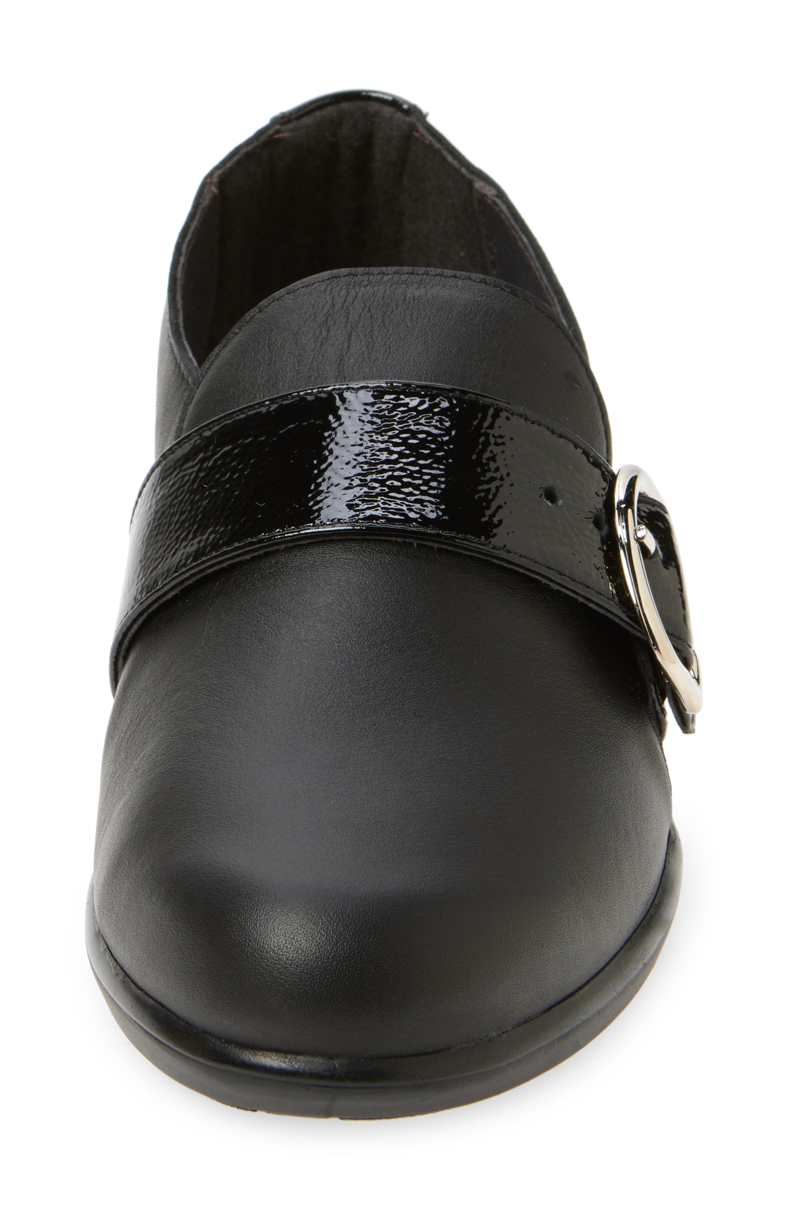 Naot Viscol Strap Loafer, Alternate, color, Jet Black/ Crinkle Patent