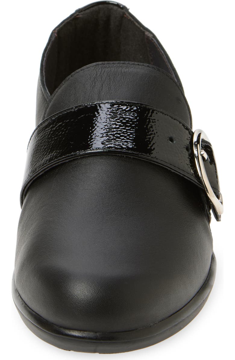 Naot Viscol Strap Loafer, Alternate, color, Jet Black/ Crinkle Patent
