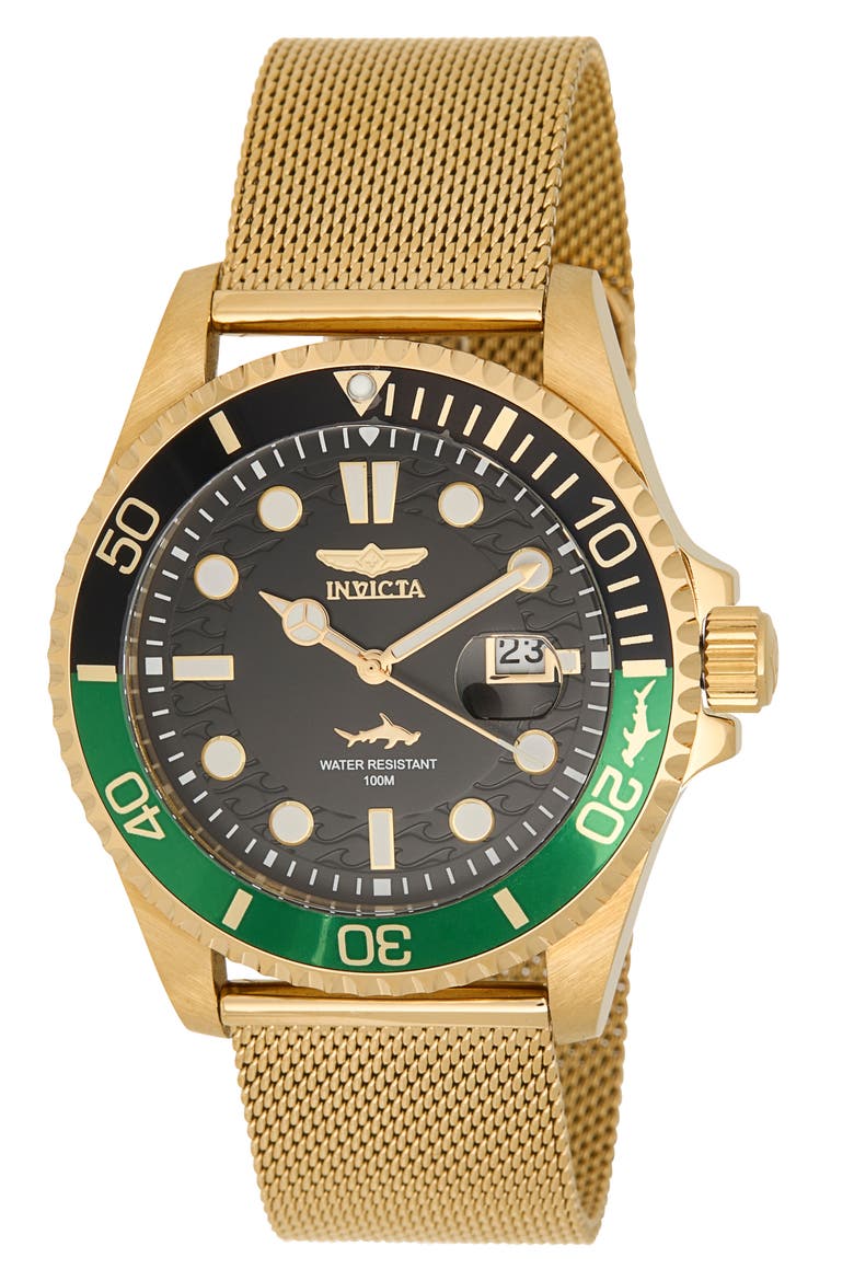 Pro Diver Quartz Bracelet Watch, 43mm, Main, color, BLACK