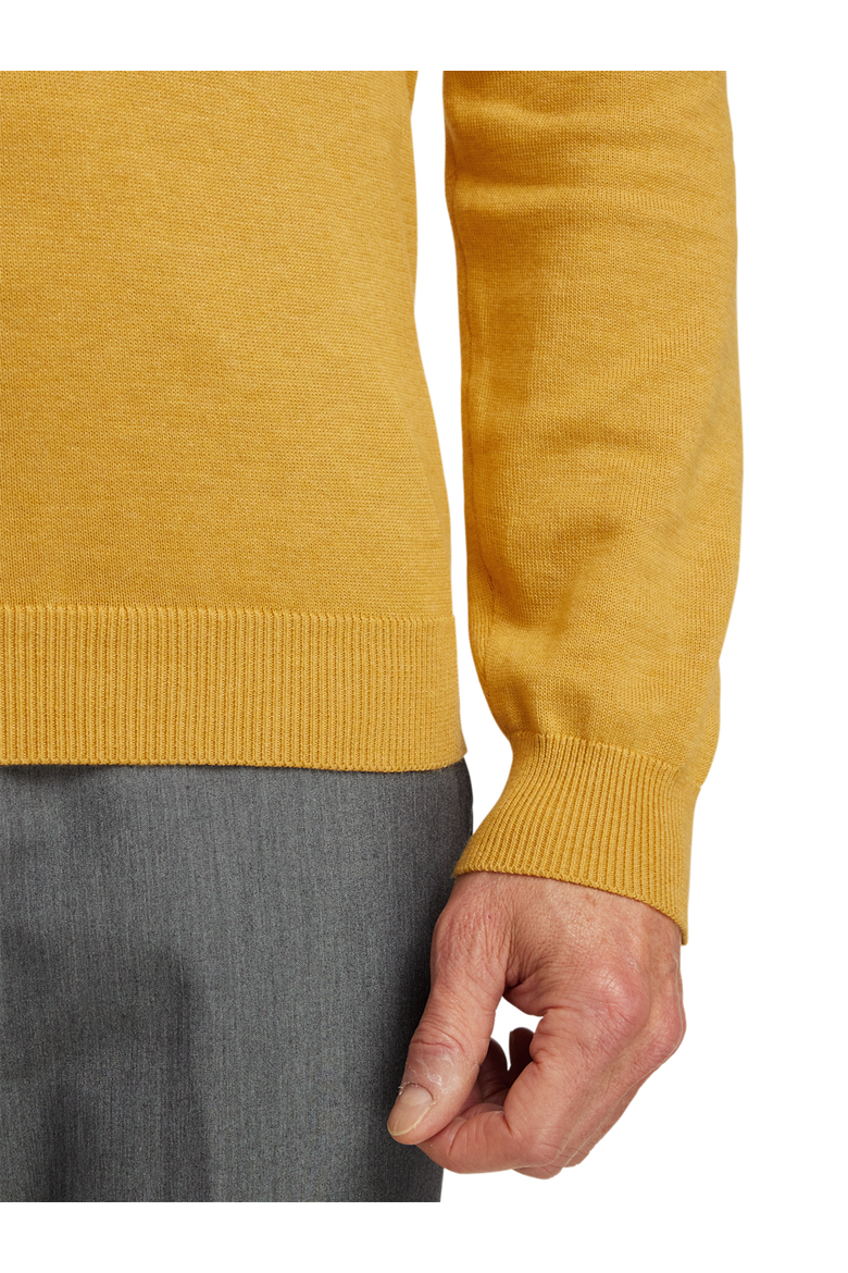 Supima Cotton Mock Neck Sweater, Alternate, color, Mustard