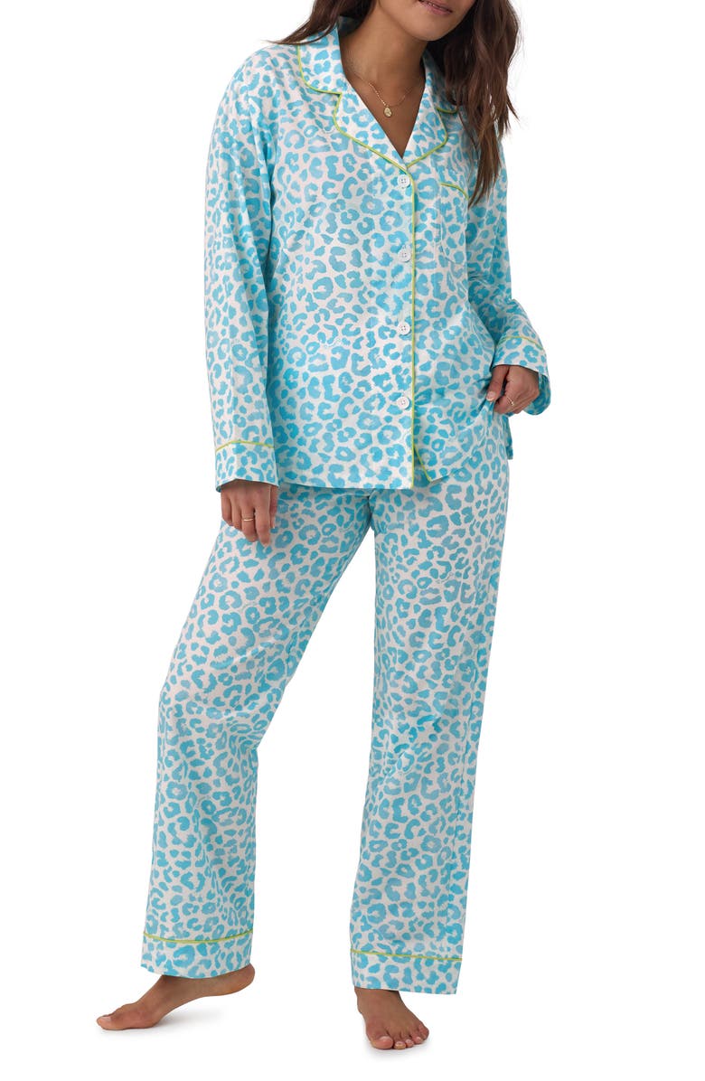 BedHead Pajamas Leopard Print Long Sleeve Pajamas, Main, color, 