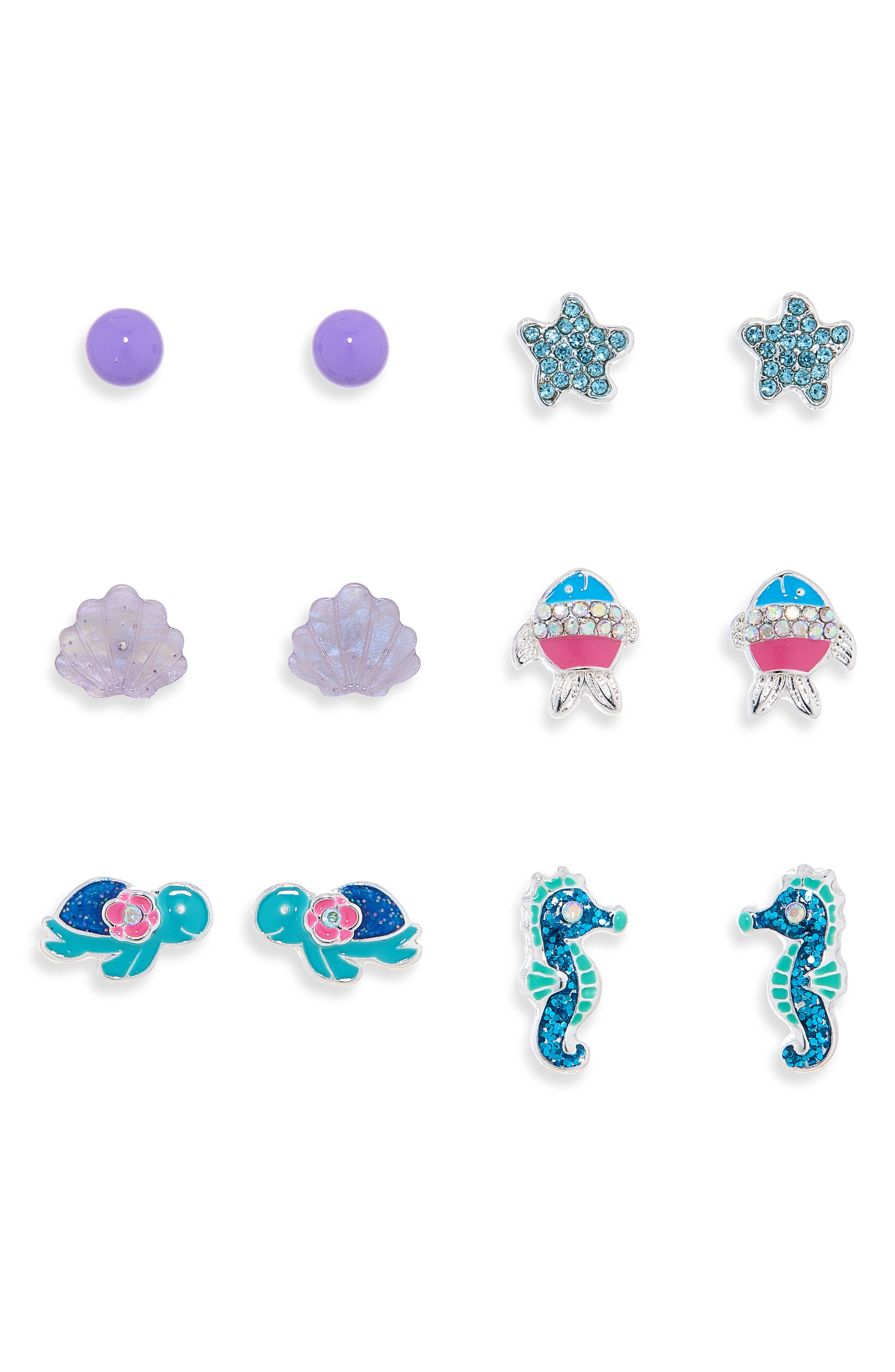 Leith 6-Pack Under the Sea Assorted Stud Earrings