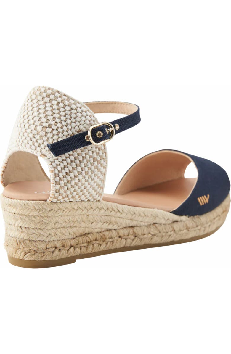 VISCATA Cavall Canvas Espadrille Sandal Wedges, Alternate, color, Navy Blue