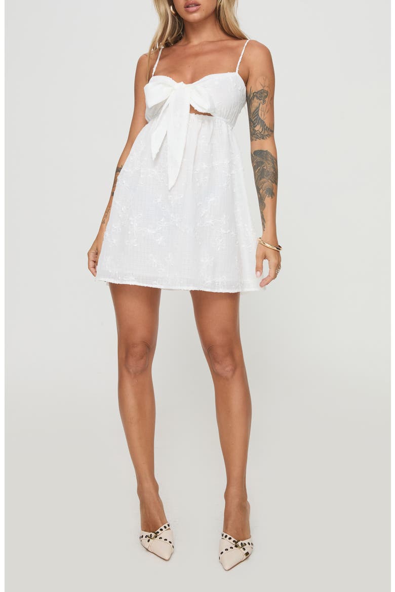 Granno Cutout Sleeveless Minidress, Main, color, WHITE