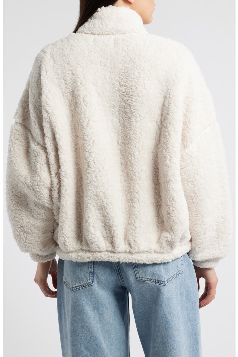 Faux Shearling Crop Jacket, Alternate, color, CREAM