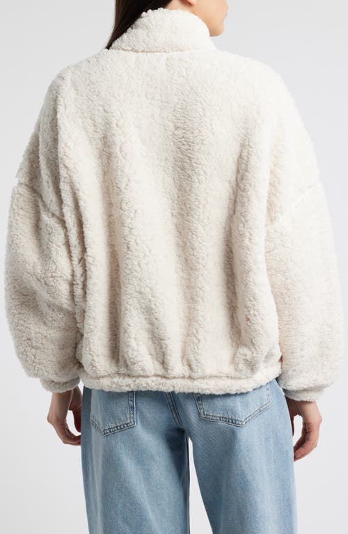Pacsun Faux Shearling Crop Jacket In Neutral