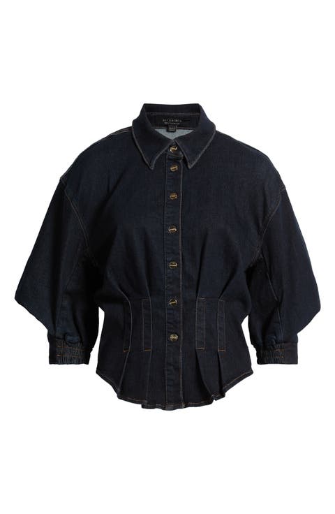 Nancy Cotton Blend Stretch Denim Shirt